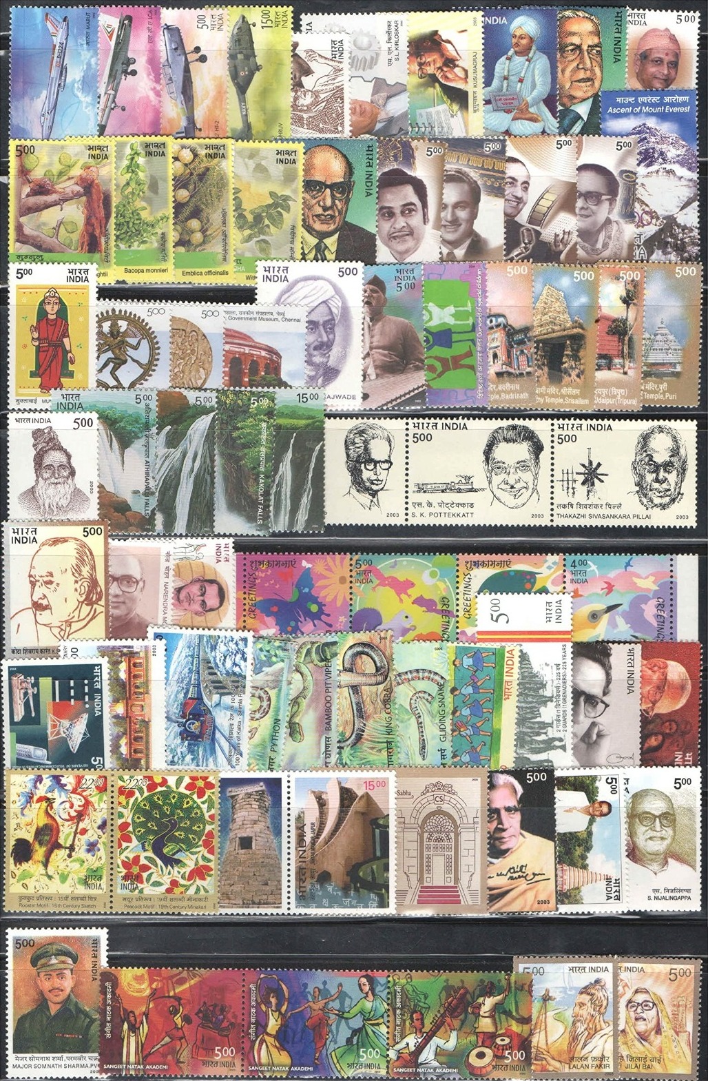 India 2003 Year Pack Complete Set MNH