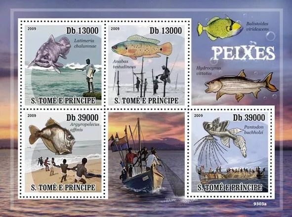 Sao Tome 2009 Fishes M/S MNH