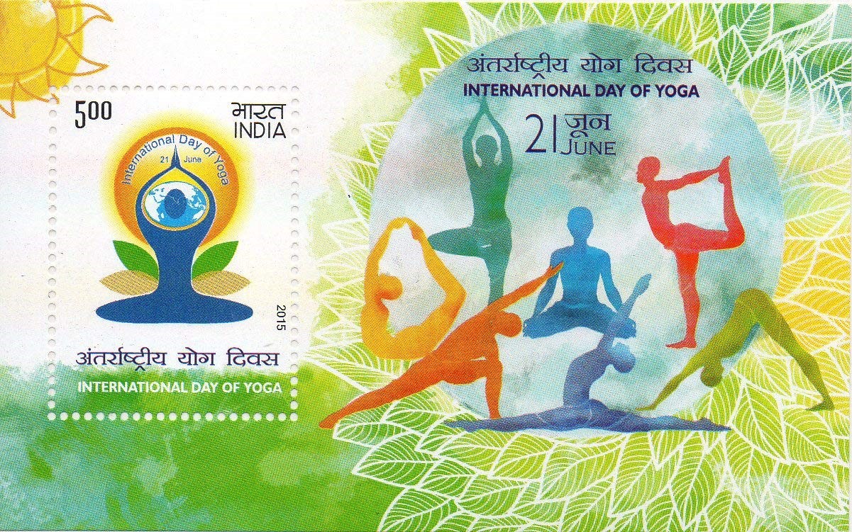 India 2015 International Day of Yoga Miniature Sheet MNH