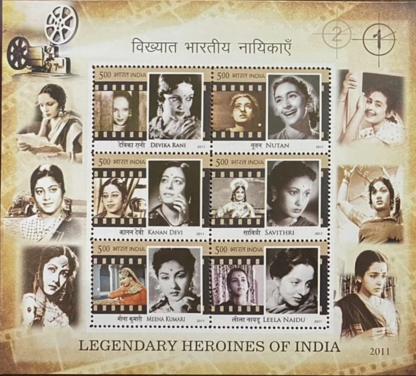 India 2011 Legendary Heroines Miniature Sheet MNH
