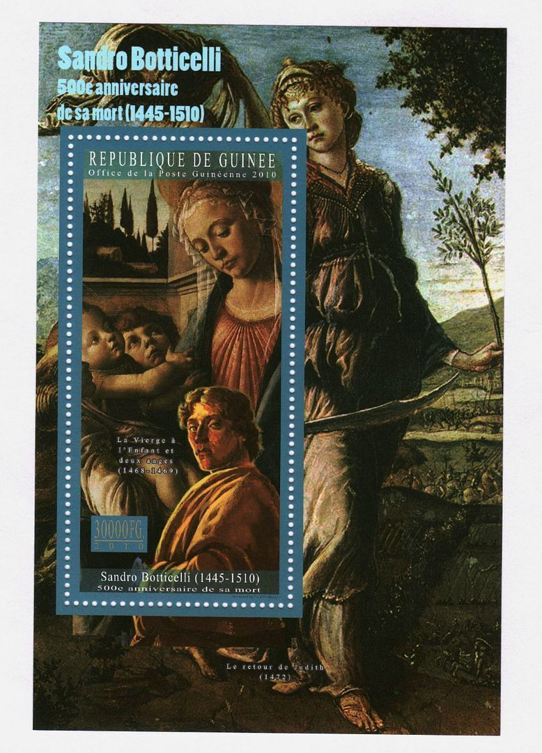 Guinee 2010 Sandro Botticelli Painting Stamp M/S MNH