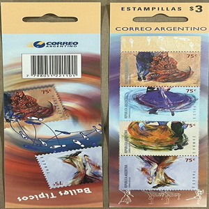 Argentina 2001 Traditional Dances Flaminco , Tango 4v Set in Booklet Mint