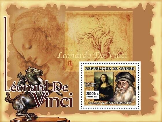 Guinee 2007 Leonard Da Vinci La Jaconda M/S MNH