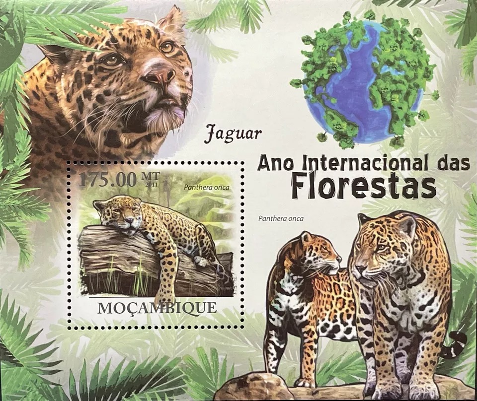 Mozambique 2011 Jaguar Wild Animals M/S HMN