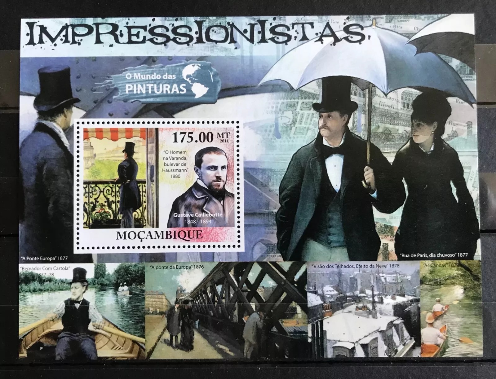 Mozambique 2011 Gustave Caillebotte Painter M/S MNH