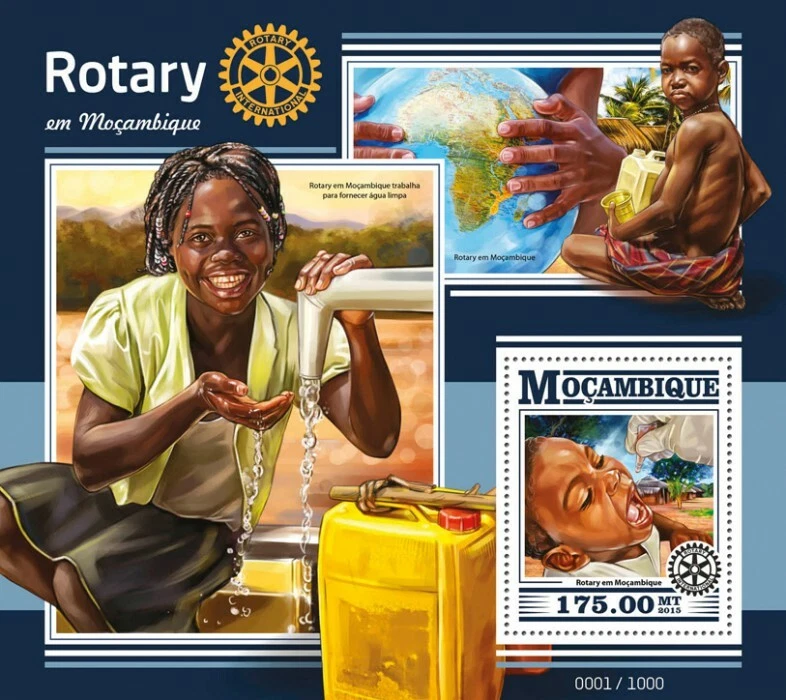 Mozambique 2015 Rotary M/S MNH