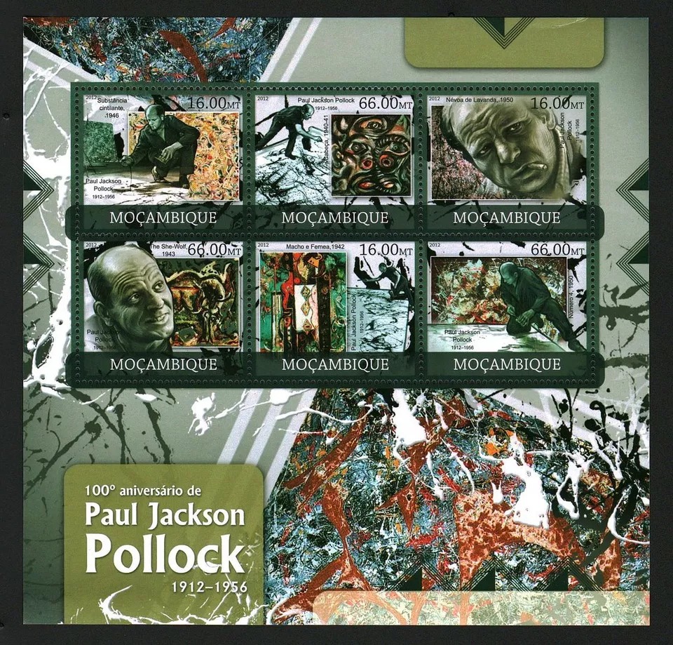 Mozambique 2012 Paul Jackson Pollock Art M/S MNH