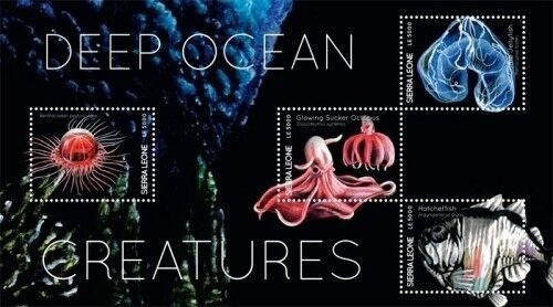 Sierra Leone 2011 Deep Ocean Creatures Marine Life M/S MNH