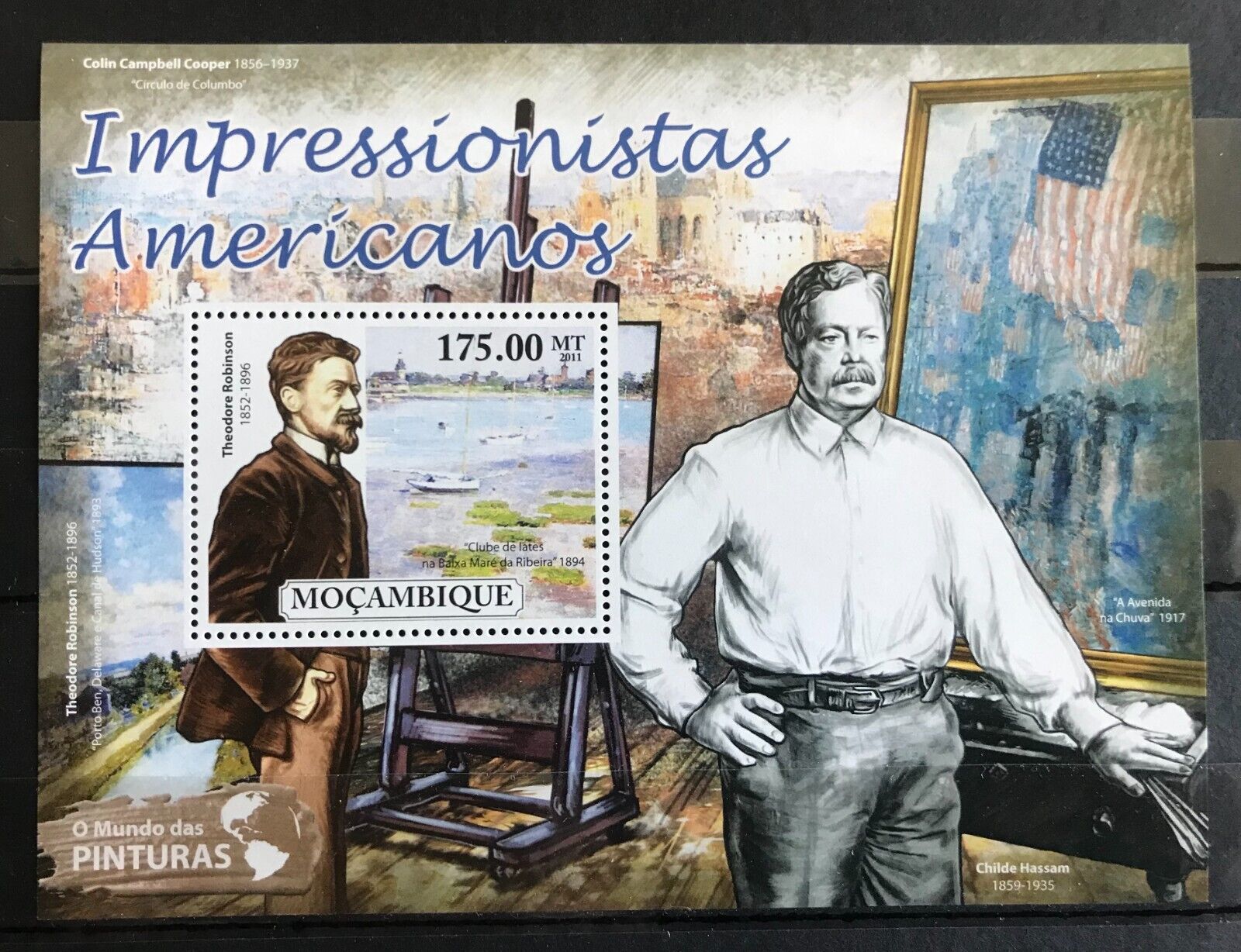 Mozambique 2011 Theodore Robinson American Impressionist Painting M/S MNH