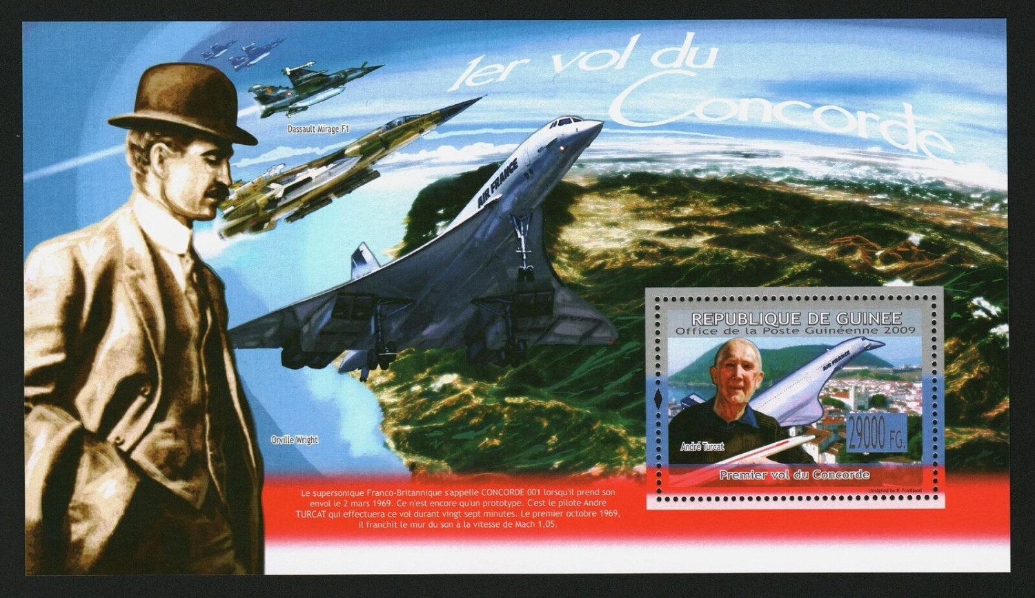 Guinee 2009 Concorde Aviation Aircraft M/S MNH