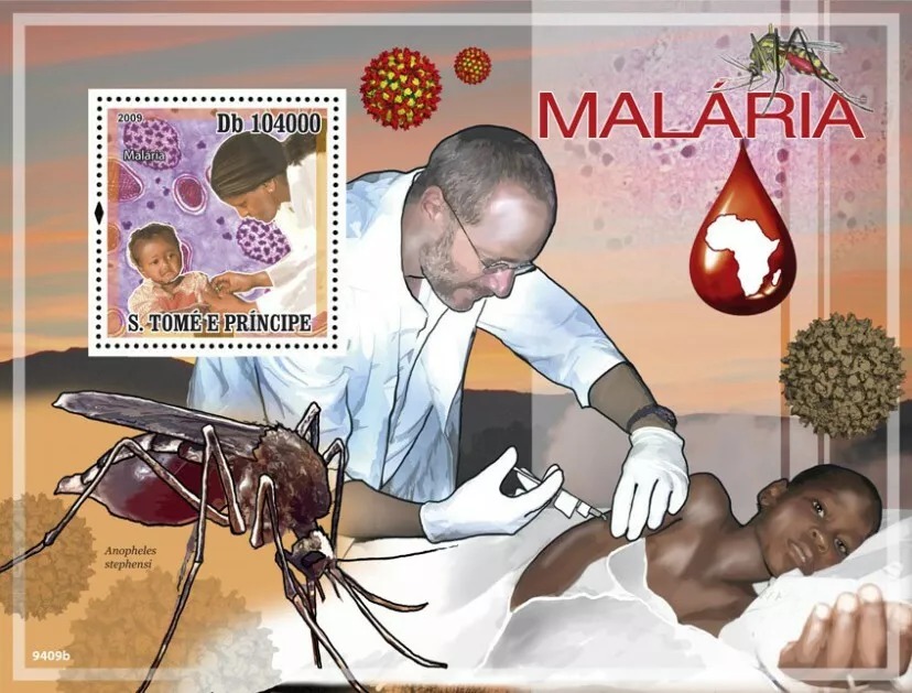Sao Tome 2009 Malaria M/S MNH