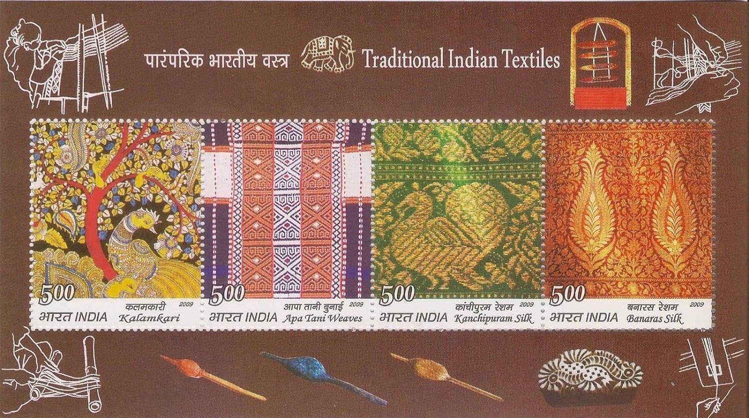 India 2009 Traditional Indian Textiles Miniature Sheet MNH