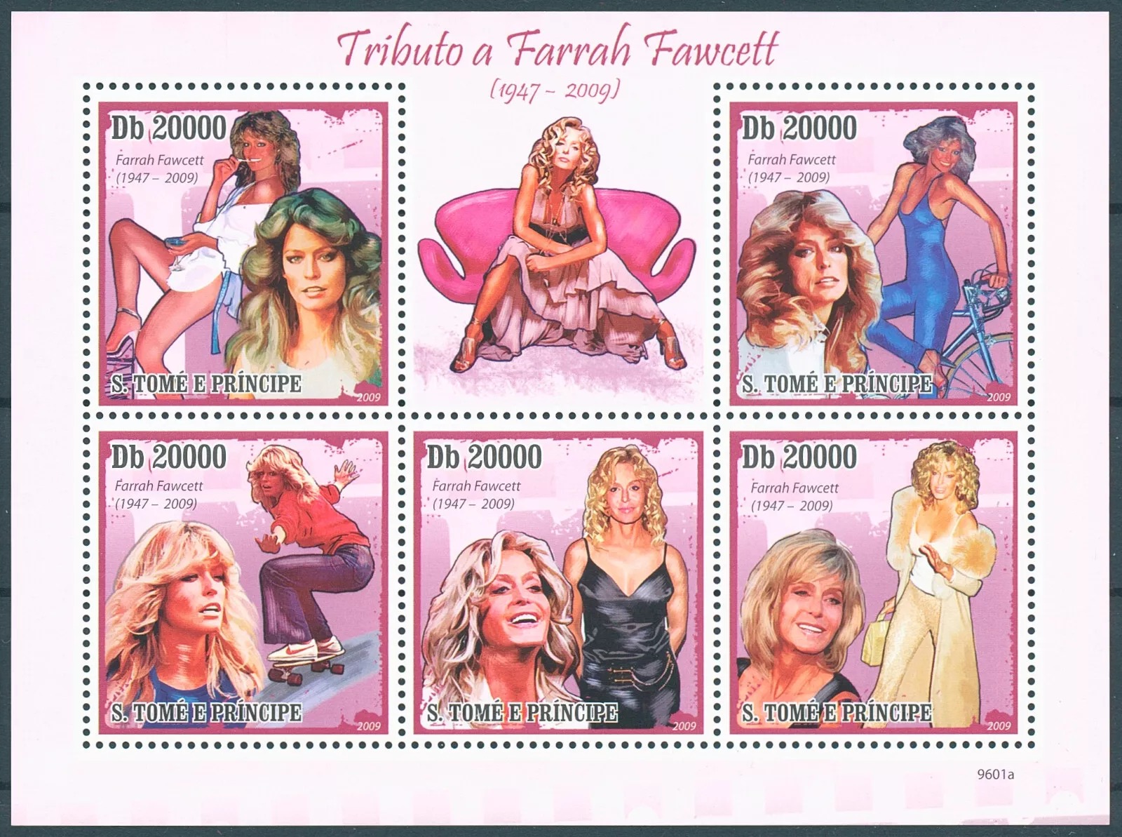 Sao Tome 2009 Farrah Fawcett M/S MNH