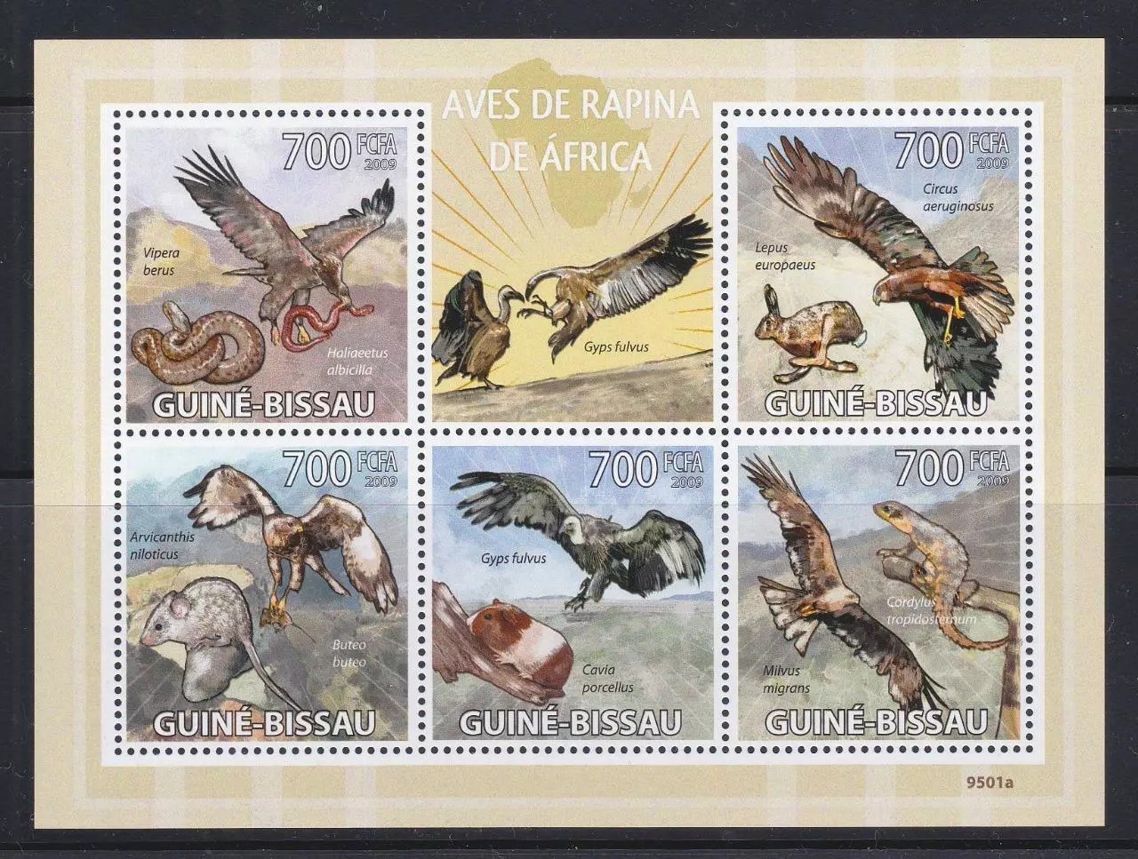 Guinea Bissau 2009 Birds Of Prey M/S HMN