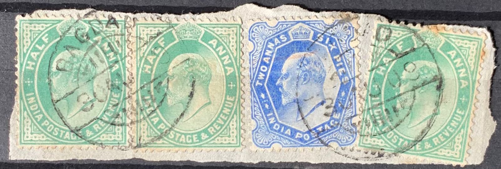 India 1902 KEVII Multiples Used Abroad in BAGDAD Fine Cancelled