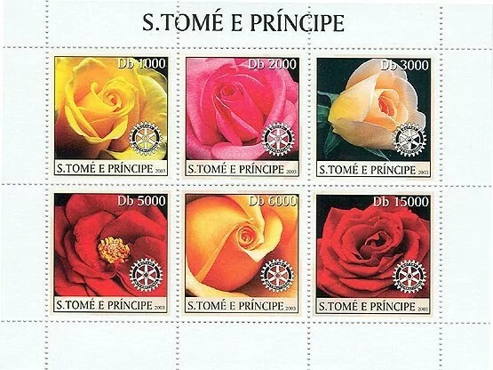 Sao Tome 2003 Roses Rotary M/S HMN
