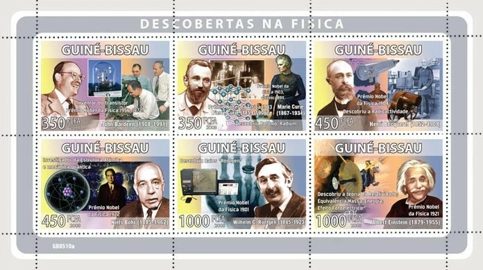 Guinea Bissau 2008 Descriptors of physic Stamps M/S MNH