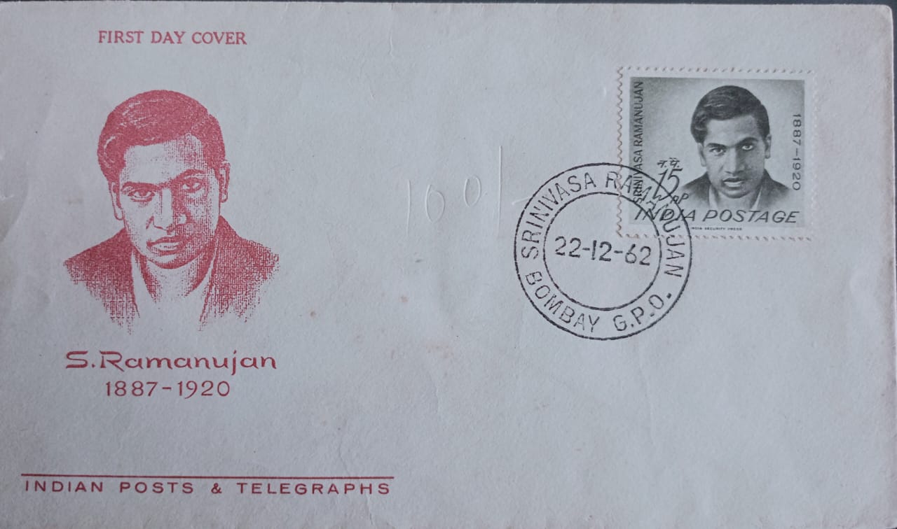 India 1962 Srinivasa Ramanujan First Day Cover