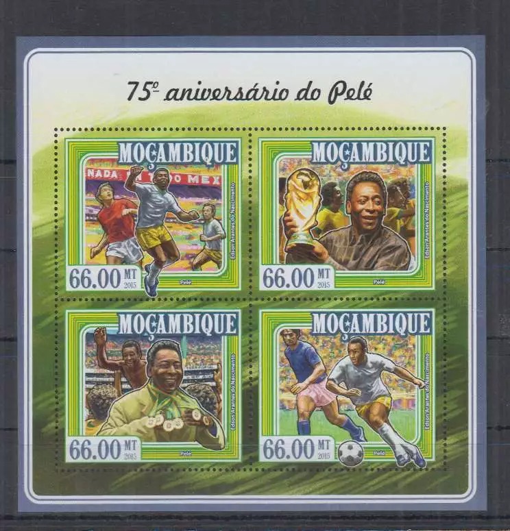 Mozambique 2015 Football Pele M/S HMN