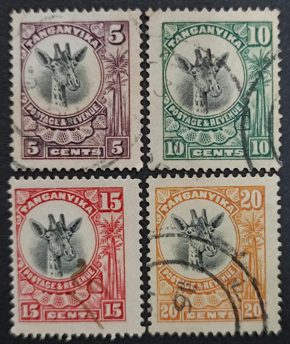 Tanganyika 1925 Stamps 4V Used Set