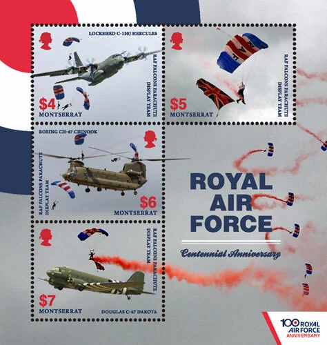Montserrat 2018 Royal Air Force 100 Years M/S MNH