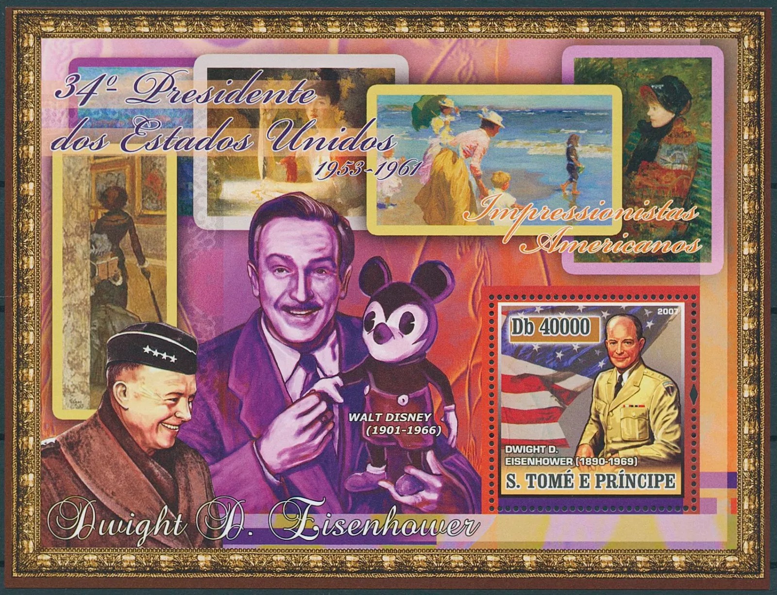 Sao Tome 2007 Dwight Eisenhower Presidents M/S HMN