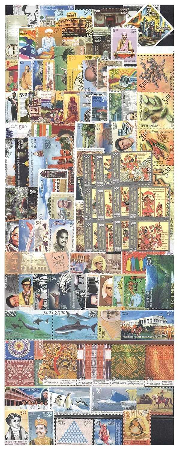 India 2009 Complete Year Pack Full Set 107 Stamps Phila Cat Val 2750