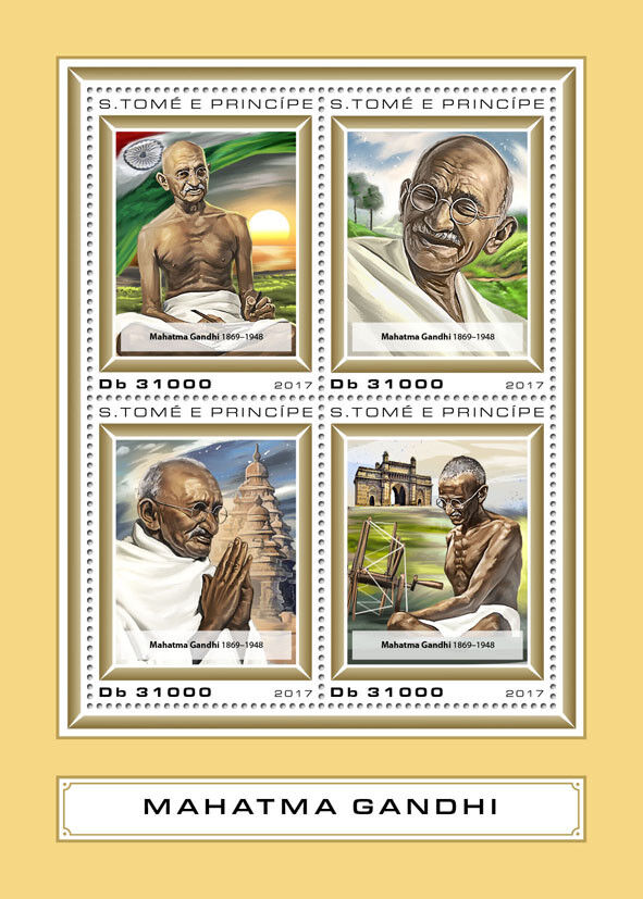 Sao Tome 2017 Mahatma Gandhi M/S MNH