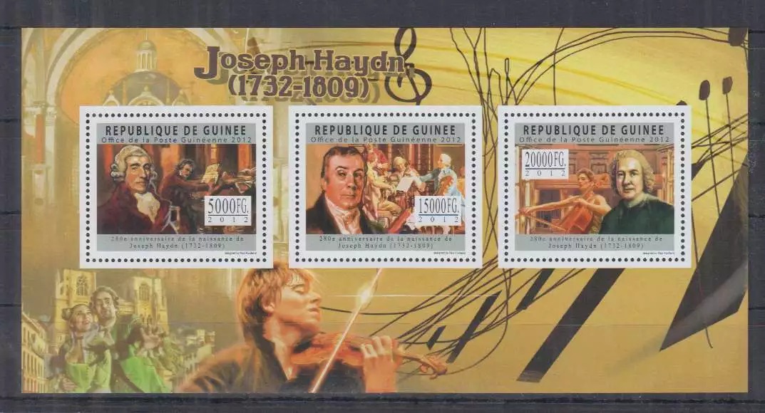 Guinee 2012 Joseph Haydn M/S MNH