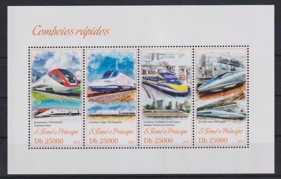 Sao Tome 2013 Trains M/S HMN