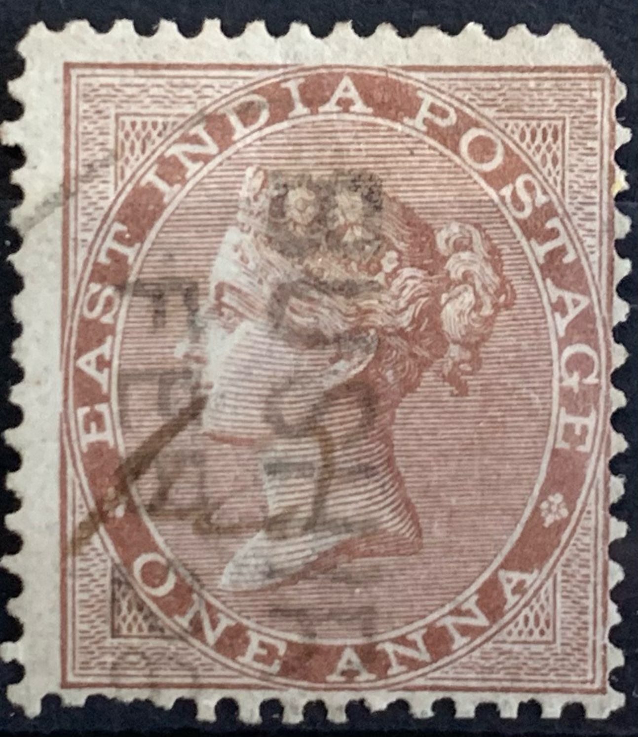 India 1865 QV 1a Used Abroad in BUSHIRE Fine Cancelled