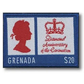 Grenada 2013 Coronation anniversary of Queen Elizabeth II - embroidery stamp Unusual And with Very High Face Value mint never hinged