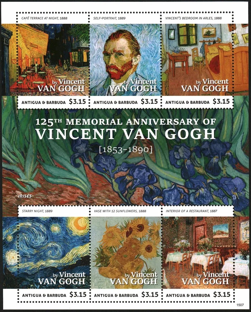 Antigua Barbuda 2015 Vincent Van Gogh Painting M/S MNH