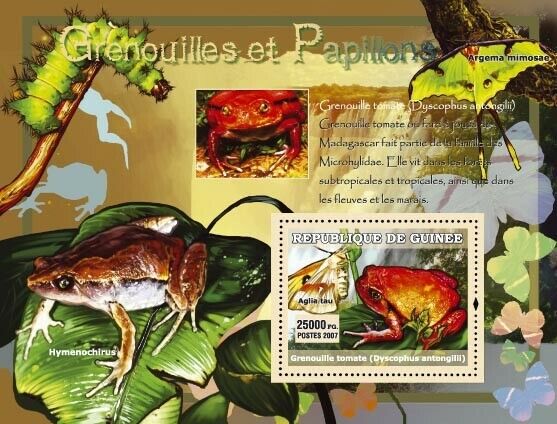 Guinee 2007 Frogs And Butterflies M/S MNH