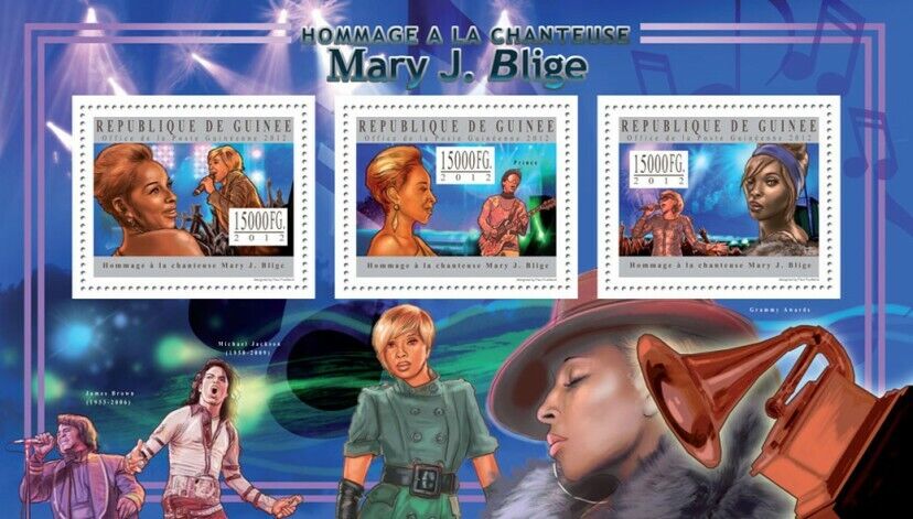 Guinee 2012 Mary J. Blige M/S MNH