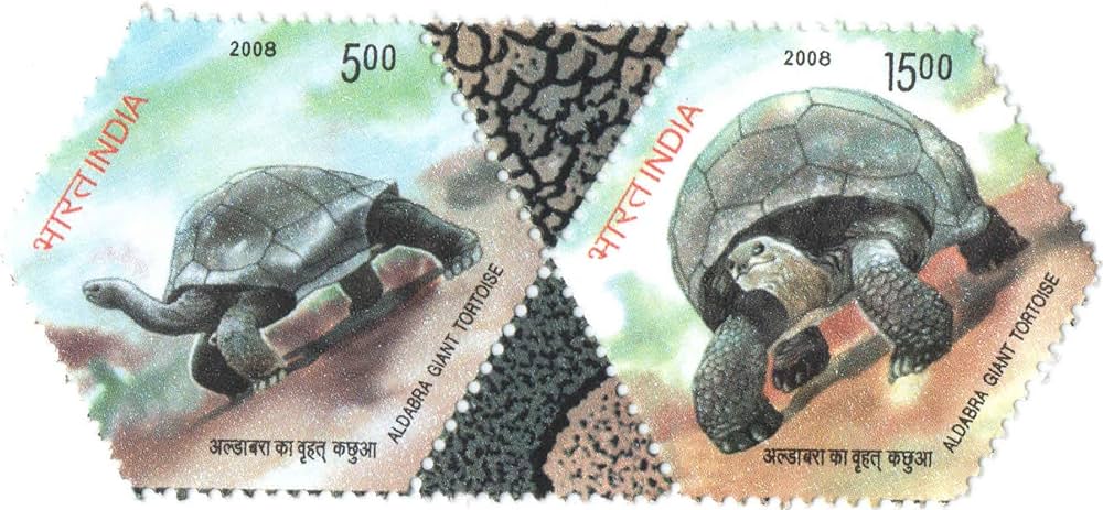 India 2008 Aldabra Giant Tortoise Setenant MNH