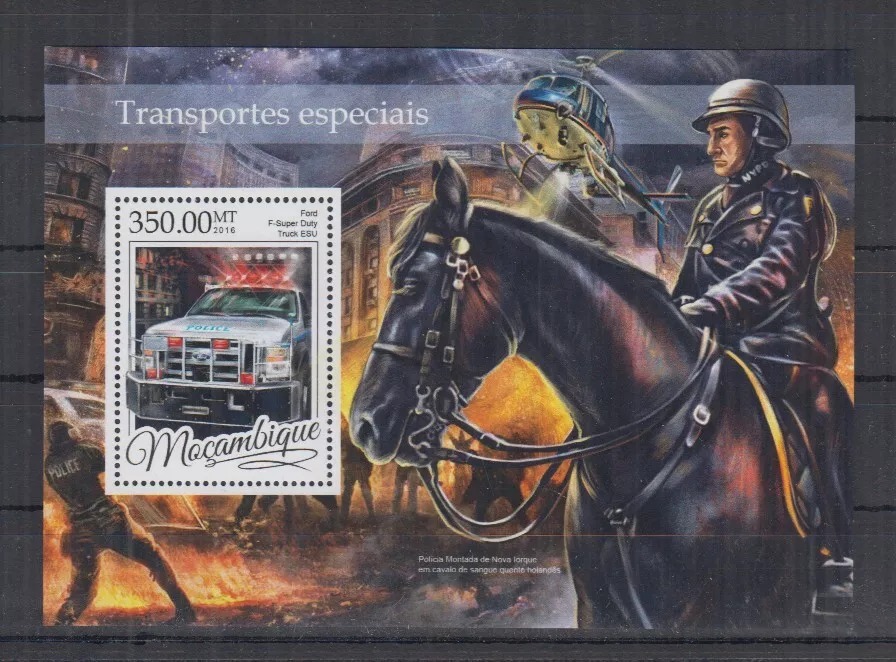 Mozambique 2016 Transport Special M/S MNH