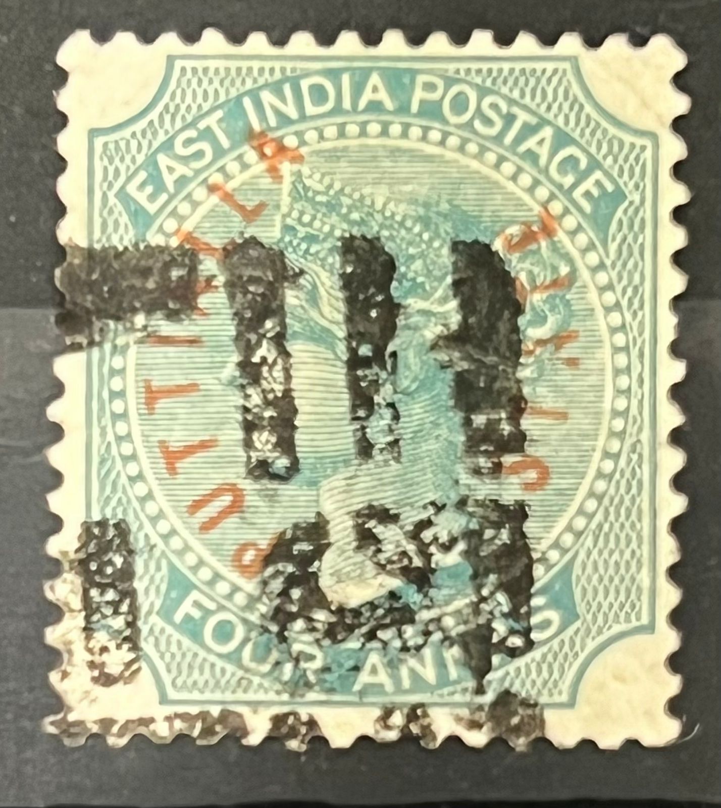 India Patiala 1884 QV 4as Fine Used SG Cat Val £200