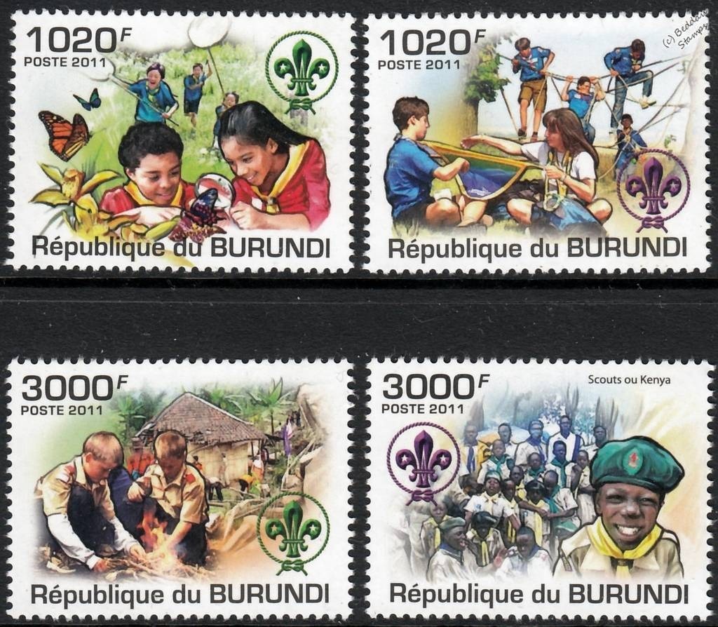 Burundi 2011 World SCOUTS & Cubs International Scouting Stamp M/S MNH