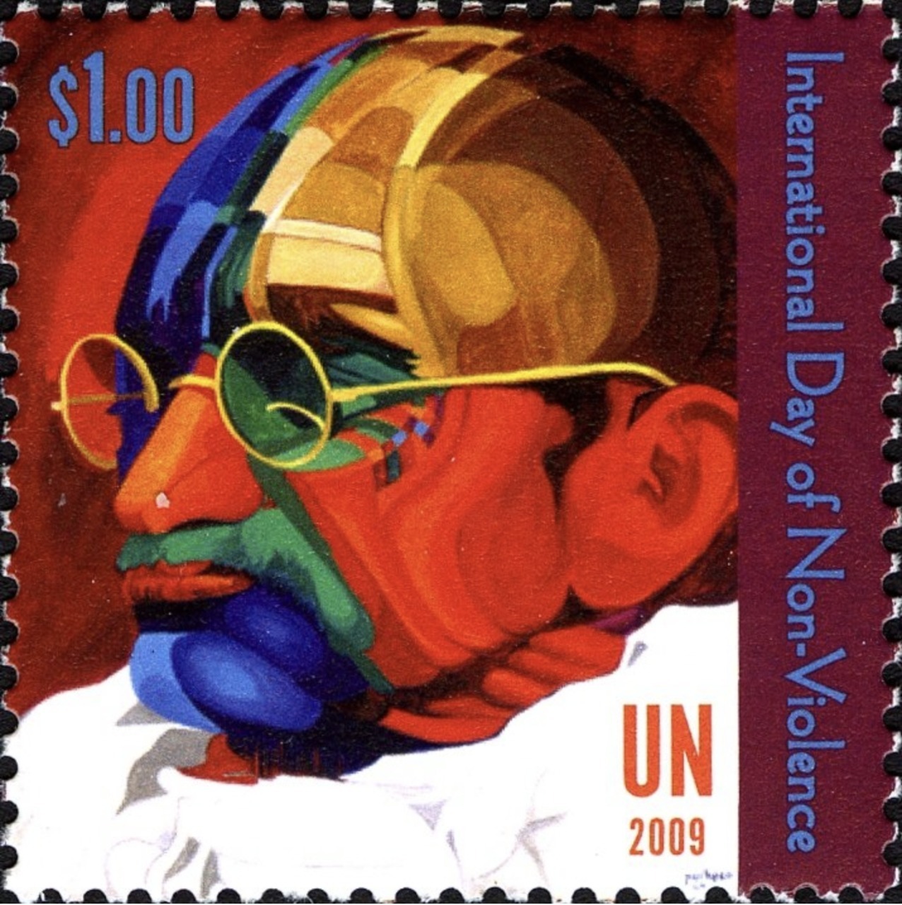 United Nation New York 2009,  150th Birth Anniversary of Mahatma Gandhi 1v Stamp MNH