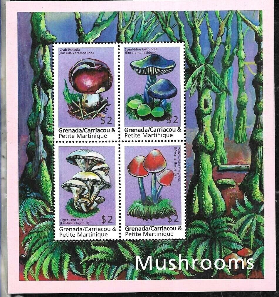 Grenada 2001 Mushrooms M/S MNH