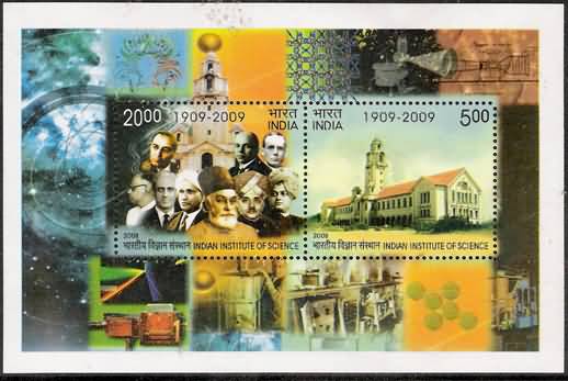 India 2008 Centy. of the Indian Institute Of Science Miniature Sheet MNH