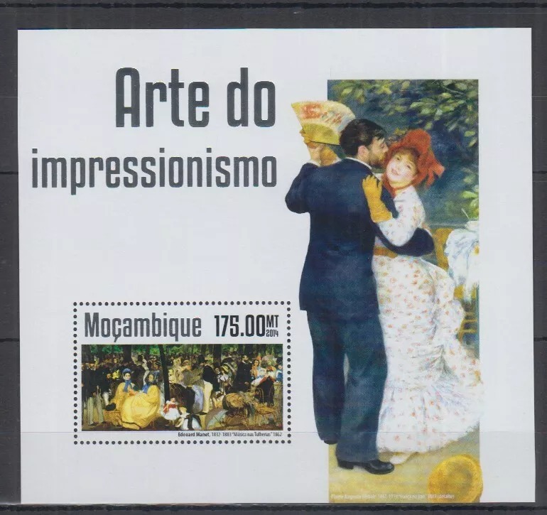 Mozambique 2014 Manet Impresionism Painting M/S MNH