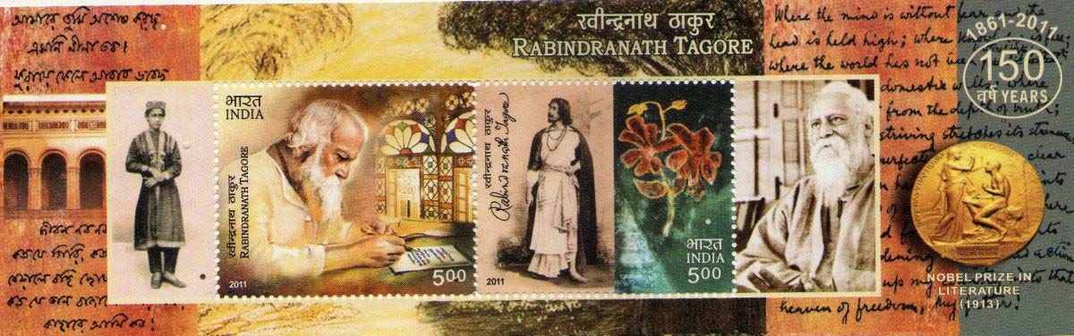 India 2011 Rabindranath Tagore Miniature Sheet MNH