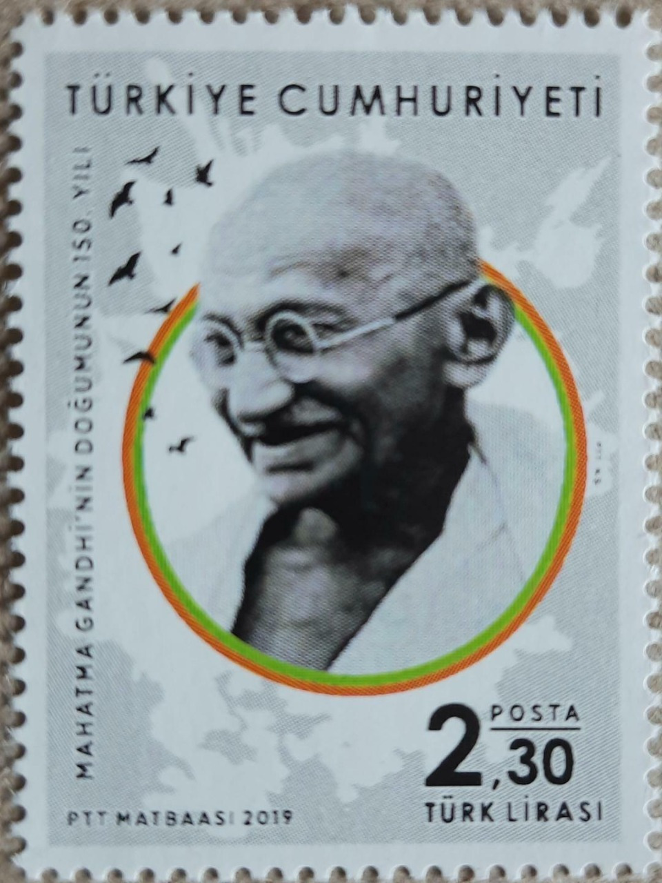 Turkey 2019 150th Ainnversary Mahatma Gandhi 1V Stamp MNH