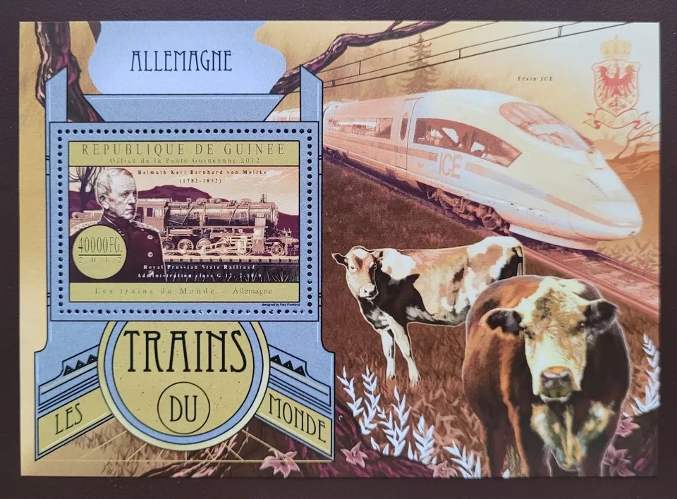 Guinee 2012 Trains M/S MNH