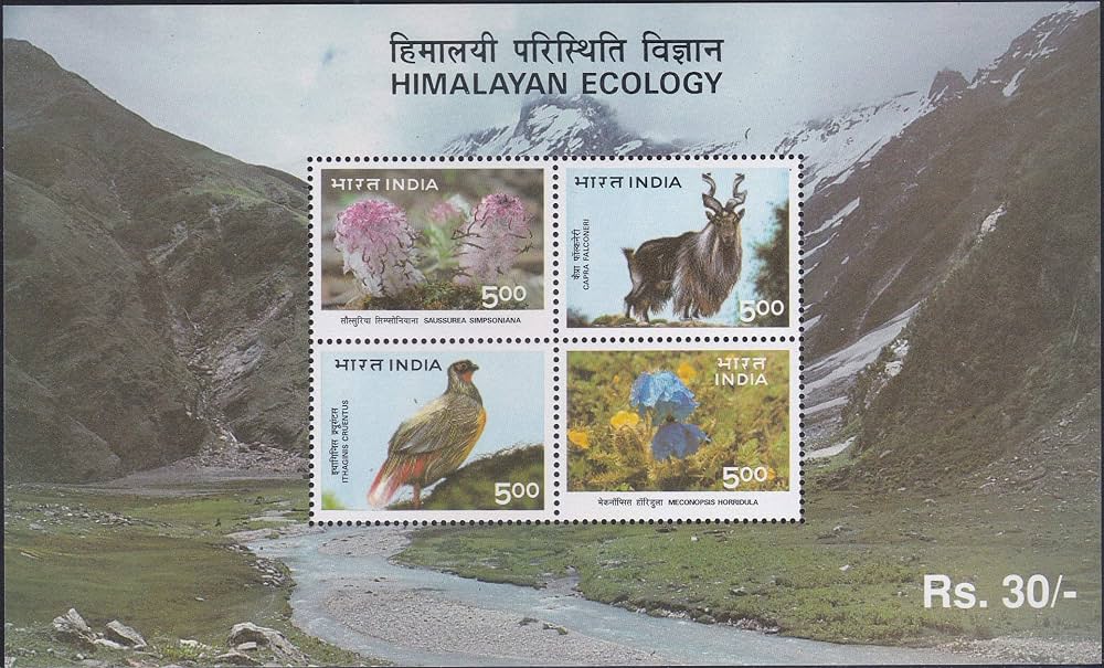 India 1996 Himalayan Ecology Miniature Sheet MNH