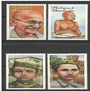 Antigua Barbuda 1998 Mahatma Gandhi 4v Set MNH