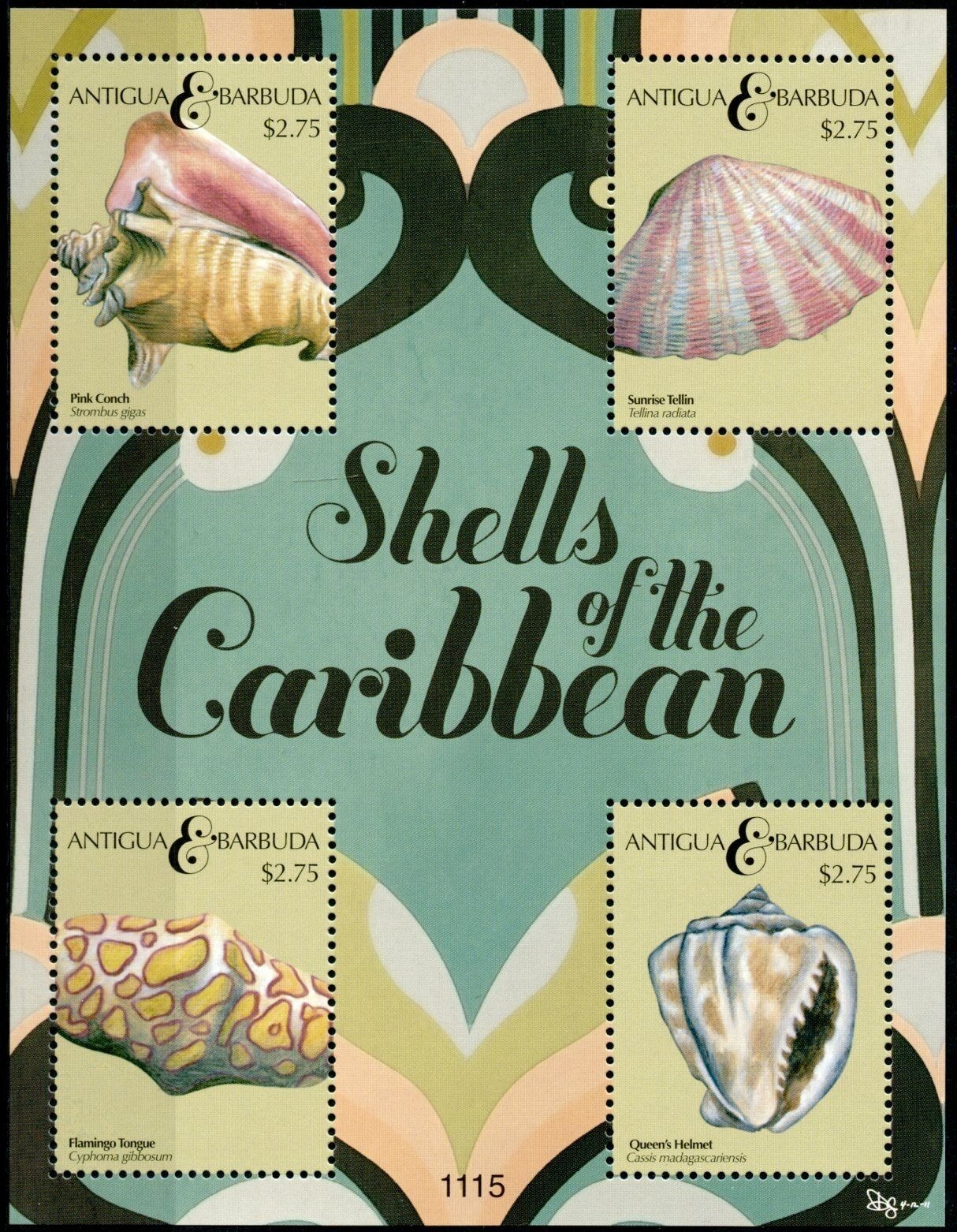 Antigua & Barbuda 2011 Sea shells M/S MNH