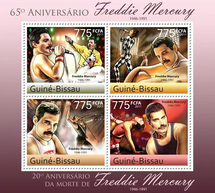Guinea Bissau 2011 Freddie Mercury M/S MNH